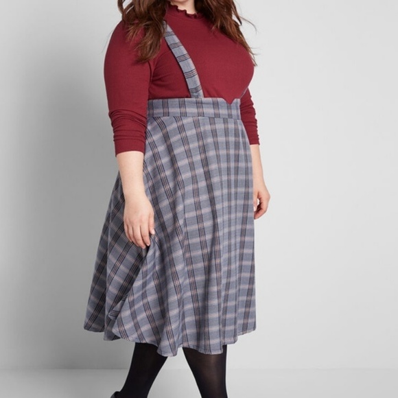 Modcloth Dresses & Skirts - Modcloth Novel Citizen Plaid Pocket Jumper 22